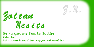 zoltan mesits business card